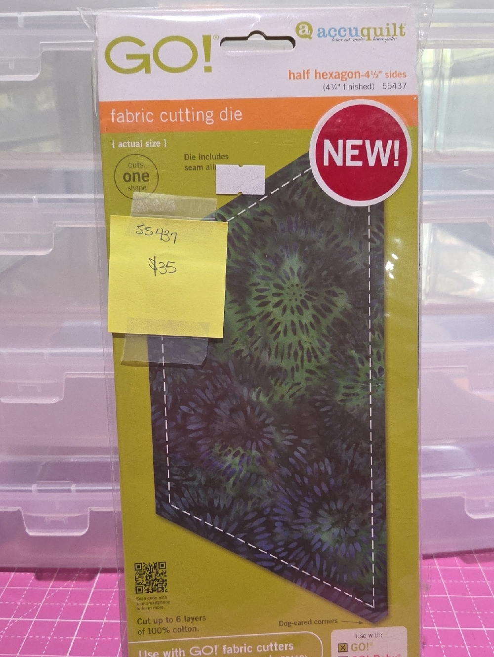 GO! Half Hexagon Fabric Cutting Die - #55437